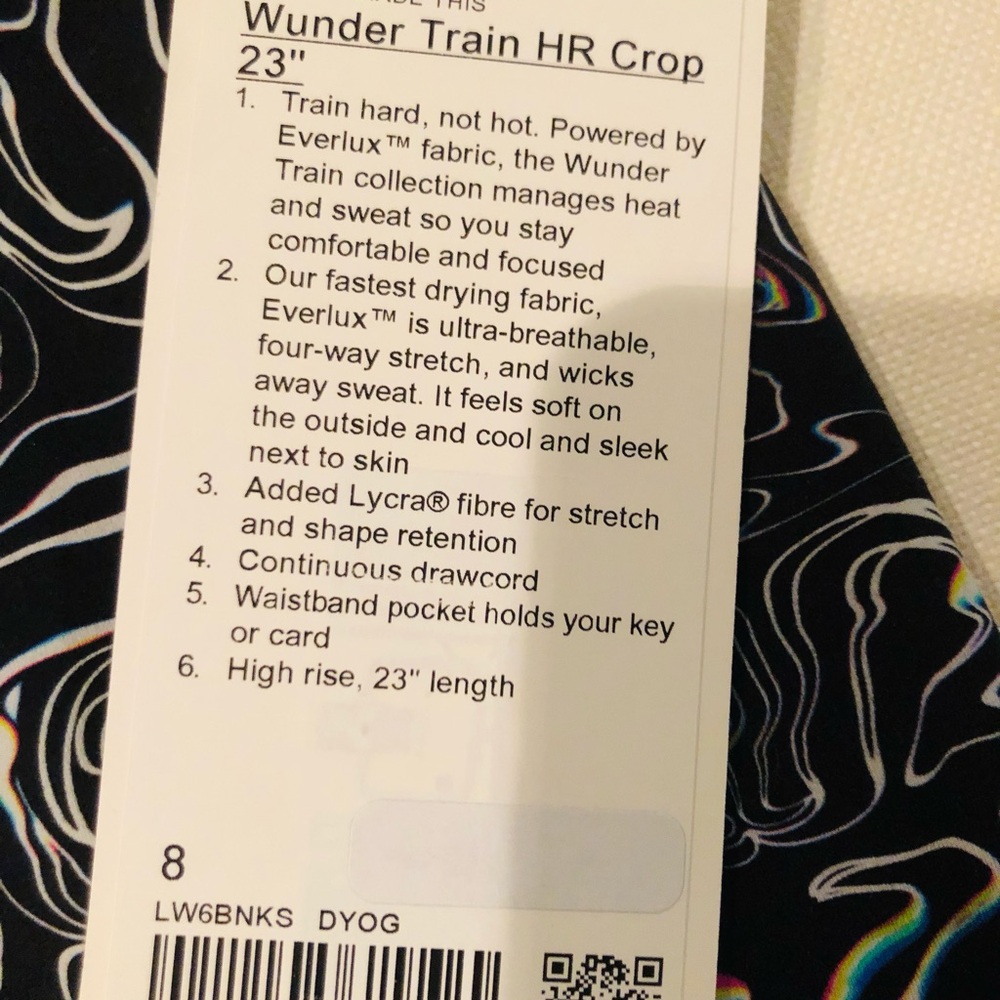 NWT Lululemon Wunder Train HR Crop - Picture 4 of 6